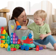 Mega Bloks Building Basics Abc Learning Train Art.964835 Konstruktors vilciens ar alfabētu
