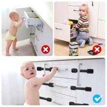 Echocube Baby Cabinet Lock Art.285875 Black Защита для выдвижных ящиков /холодильника,1 шт
