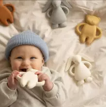 Moonie Natural Rubber Teether Art.285927 Прорезыватель из 100% натурального (природного) каучука