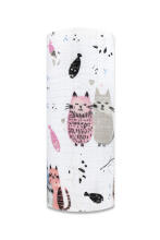 Подгузник - 31265 - TETRA PRINT - EGA - СЕМЕЙНЫЙ КОТЕНОК - РОЗОВЫЙ - размер 70x80 см