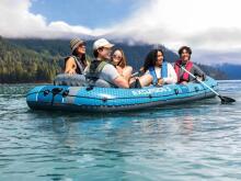 Pūšamā laiva Excursion 5, 5 personām, ar sūkni, 2 airiem un somu, INTEX 66325