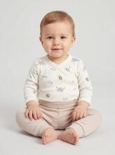 La Bebe™ Long-Sleeved Wrap Shirt for Newborn (1 pc), Art.024625, Size 56, 100% Cotton