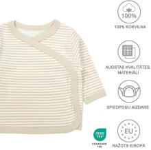 La Bebe™ Long-Sleeved Wrap Shirt for Newborn (1 pc), Art.024625, Size 56, 100% Cotton
