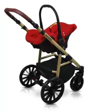 Babylux Aspero Art.286102 Black Coral Universālie rati/ratiņi 3 in1
