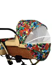 Babylux Classic Art.286133 Green Daisy  Детская классическая коляска 3 в 1