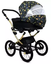 Babylux Margaret Gold Art.286156 Grey Magic  Classic 3-in-1 baby stroller