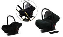 Babylux Margaret Gold Art.286159 Pansies and Roses Classic 3-in-1 baby stroller