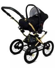 Babylux Margaret Gold Art.286161 White Dots Детская классическая коляска 3 в 1