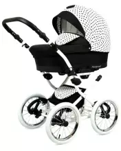 Babylux Margaret White Art.286164 Bouguests Peony Bērnu klasiskie ratiņi 3 vienā