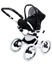 Babylux Margaret White Art.286164 Bouguests Peony Bērnu klasiskie ratiņi 3 vienā