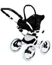 Babylux Margaret White Art.286164 Bouguests Peony Bērnu klasiskie ratiņi 3 vienā