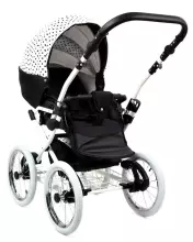 Babylux Margaret White Art.286165 Grey Flex  Classic 3-in-1 baby stroller