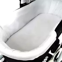 Babylux Margaret White Art.286165 Grey Flex  Classic 3-in-1 baby stroller