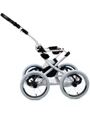 Babylux Margaret White Art.286171 Roses and Tulips Classic 3-in-1 baby stroller