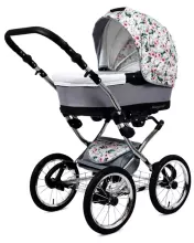 Babylux Margaret Exclusive Art.286176 Bouguests Peony Classic 3-in-1 baby stroller