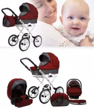 Babylux Rosso Art.286216 Bērnu klasiskie ratiņi 3 vienā