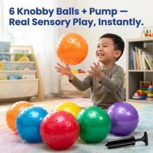 Knobby  Sensory Balls Art.286316 Сенсорный массажный ёжик/мяч 17.7 см,1 шт