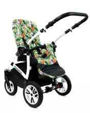 Babylux Tropical Art.286427 Mint Parrots Универсальная коляска 3 в 1