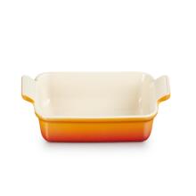Прямоугольная форма для запекания из керамики Heritage, 19х14 см / 1,1 л, оранжевая.