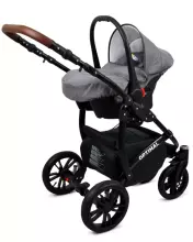 Babylux Optimal Art.286498 Grey Flex Black Universālie rati/ratiņi 3 in1