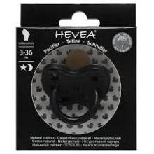 Hevea Natural Rubber Pacifier  Art.211721 Space Black Анатомическая/ортодонтическая Пустышка из 100% натурального каучука 3-36 мес.