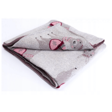 MiniWorld Knitted Blanket Art.286630 Lama Children's cotton blanket/plaid 80x100 cm
