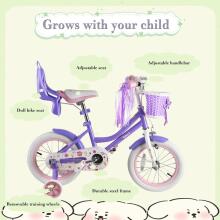 Rully Kids Bike Wheels Collas 12'  Art.286668 Violet  Детский двухколесный велосипед с дополнительными колёсиками