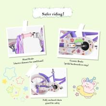 Rully Kids Bike Wheels Collas 12'  Art.286668 Violet  Детский двухколесный велосипед с дополнительными колёсиками