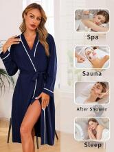 Italian Fashion Women Bathrobe Long Sleeve Art.286671 Wine Red  Maternity robe