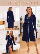 Italian Fashion Women Bathrobe Long Sleeve Art.286674 Navy Peldmētelis(halāts)grūtniecēm