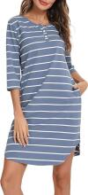 Italian Fashion Night Dress Art.286678 Sky Blue  Maternity/Nursing Nightgown