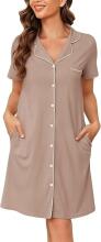 Italian Fashion Nightdress Art.286686 Light Green Naktskrekliņs grūtniecēm / barošanai  ar podziņam