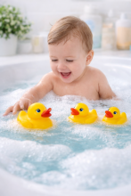 Happy Toys Bath Toy Duck Art.9842  Игрушка  для ванной Уточка с пищалкой, 1 шт.