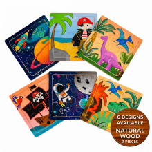 Happy Toys Mini Wooden Puzzle  Art.8101 Деревянный мини пазл 9 шт.