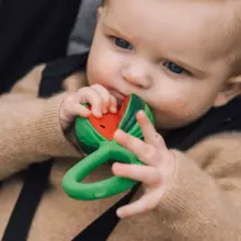 Oil Carol Teether Rattle Art.286826 Watermelon zobgrauznis no naturāla kaučuka