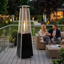 Gāzes sildītājs ar saules aizsargu 180 cm, sildītājs 11.5 kW dārzam, terasei, reduktors, šļūtene, pārvalks MultiGarden