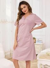 Italian Fashion Night Dress Art.287192 Pink  Naktskrekliņs grūtniecēm / barošanai