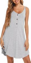 Aseniza Maternity Nightdress Art.287251 Gray Ночная рубашка для беременных / кормления на пуговицах