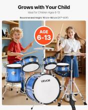 Vevor 5 Piece Drum Kit  Musical Instrument Drum  Art.287555 Komplekts- mūzikālās bungas