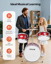 Kidsworld Musical Instrument Drum Kit Art.287557 Комплект барабанов для юных музыкантов