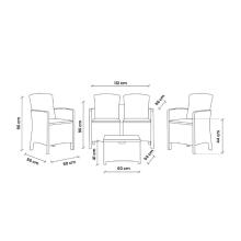 Garden furniture set Set Lido 2 Storage beige
