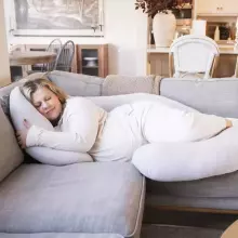 La Bebe™ Maternity Pillow Cotton Sì -Duo Art. 5-171 Wild Life. Многофункциональная подушка/подкова для беременных  с наполнителем memory foam