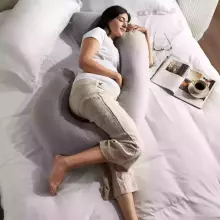 La Bebe™ Maternity Pillow Cotton Sì -Duo Art. 5-172 Wild Life. Многофункциональная подушка/подкова для беременных  с наполнителем memory foam