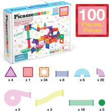 PICASSO TILES Magnētiskais konstruktors Marble Run 100 gab., PTG100