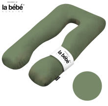 La Bebe™ Cushy Maternity Pillow Art.91911 Green Daudzfunkcionāls spilvens grūtniecēm (U Shaped), sintepona pildīšana, 155x80cm