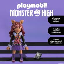 PLAYMOBIL Monster High – Clawdeen Wolf figūriņas komplekts spocīgiem stāstiem un Helovīnam