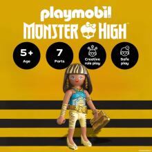 PLAYMOBIL Monster High – Cleo de Nile Figure Set for Mystical Role Play & Halloween Fun
