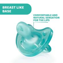 Chicco Physio Soft Art.288260 Blue  Соска безопасная для сна,силиконовая, литая, 0 м+,2 шт