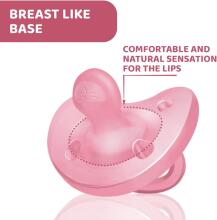 Chicco Physio Soft Art.288261 Pink  fizioloģiskās formas māneklītis silikona māneklītis 0+