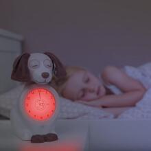 Zazu Kids Davy Dog Sleeptrainer Art.288271 Taupe Sleep Trainer with Davy's Night Light